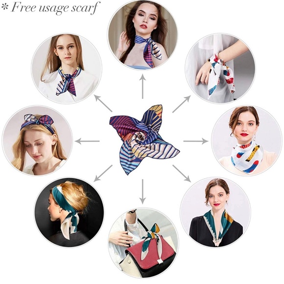 Holiday Party Cozy Beach Silky Square Neck Scarf - Picture 2 of 3